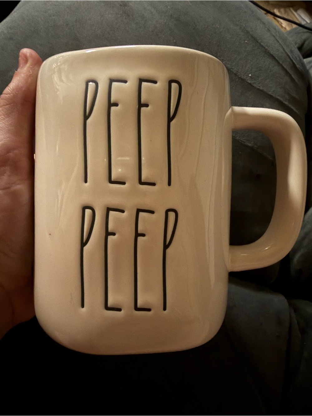 NWT Rae Dunn Ceramic “PEEP PEEP” Mug